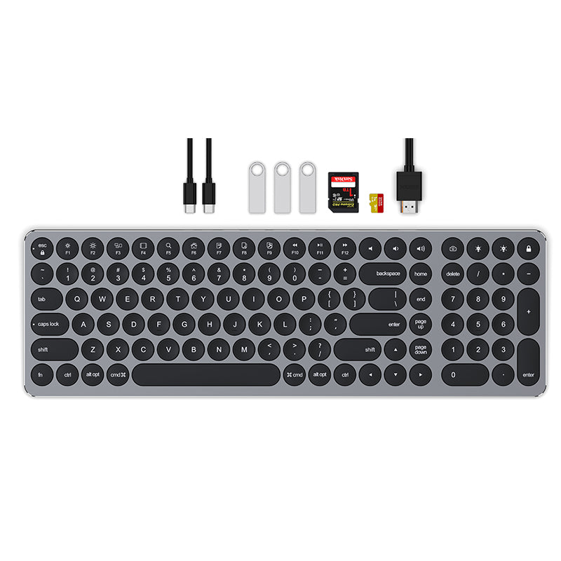 Doqo Alu9-in-1™ Docking Function Keyboard For iOS/Windows/Android