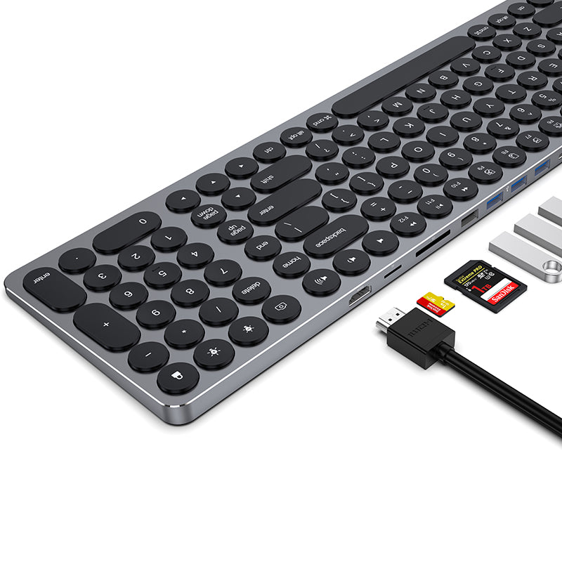 Doqo Alu9-in-1™ Docking Function Keyboard For iOS/Windows/Android